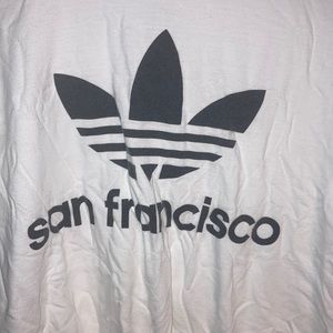 🌳👟 ADIDAS San Francisco Size Medium T-Shirt 100% Cotton Like New 👟🌳